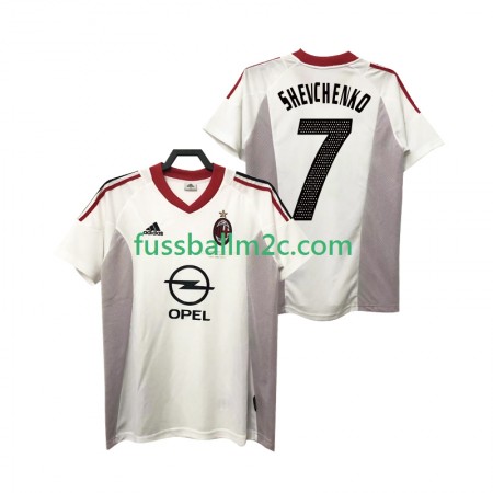 Fußballtrikots AC Mailand SHEVCHENKO 7 2004 Retro Auswärts Trikotsatz 2005 Fußballtrikots AC Mailand SHEVCHENKO 7 2004 Retro Auswärts Trikotsatz 2005